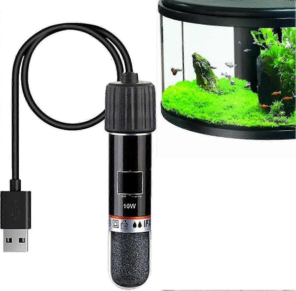 Mini USB Aquarium Warmer 10W Thermostat Rod Rechargeable Compact Heating Tool