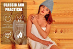 2-Pack Felt Sauna Hats - Quick Dry Bath Caps for Spa & Swimming (23x25cm)