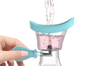 Manual Air Pressure Eye Cleaning Cup Clear Silicone Eye Cup -Blue