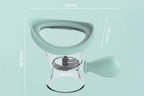 Manual Air Pressure Eye Cleaning Cup Clear Silicone Eye Cup -Blue