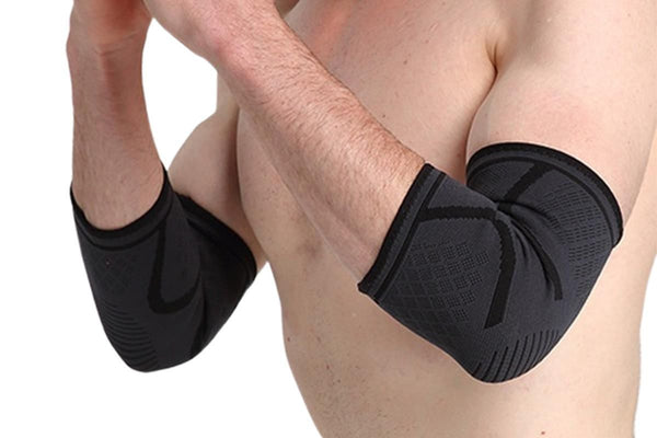 2Pcs Elbow Brace for Tendonitis Elbow Compression Support Sleeve for Golfers Pain Relief for Workout Weightlifting -Black / M