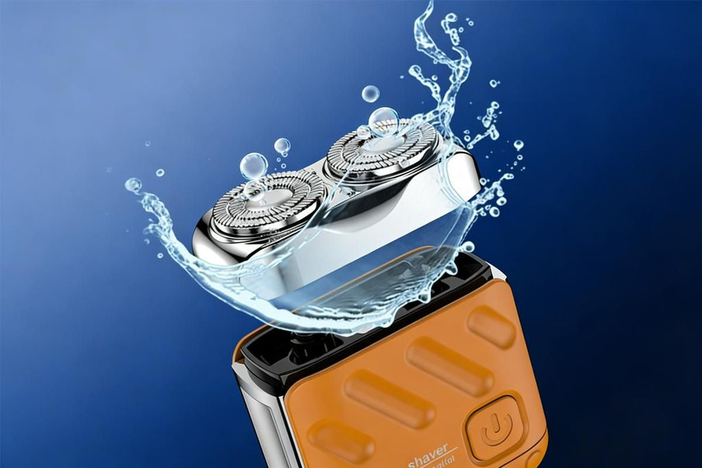 Mini Portable Electric Shaver for Men Wet Dry Waterproof Rechargeable Long Battery Life - Black