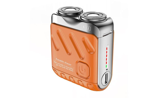 Mini Portable Electric Shaver for Men - Orange