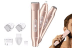 3-in-1 Electric Shaver Nose Hair Trimmer for Face Body Bikini Underarm and Legs - Gold