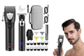 Cordless Hair Clippers for Men Trimmers Set and Barber Clippers for Haircut Beard Trimmer Kit with LCD Display Rechargeable -Black