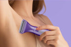 6-in-1 Women Electric Shaver Replaceable Heads for Whole Body Private Epilator Shaving Razor - Purple