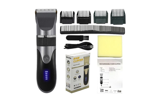 Hair Clippers for Men Professional Cordless Barber Clippers - Grey