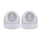 Set of 2Pcs Rotatable Battery Operated Motion Sensor Light -White and Black