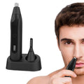 2-in-1 Electric Nose Hair Trimmer For Men Replaceable Eyebrow Body Hair Clipper