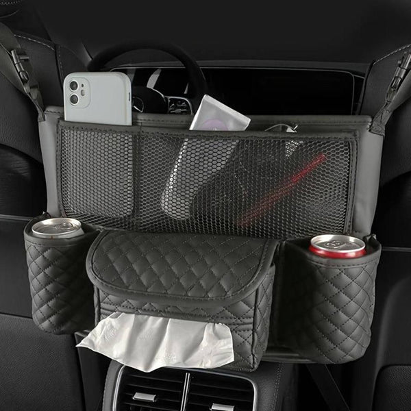 Car Seat Organizer Storage Bag - Black