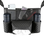 Car Handbag Purse Holder Between Seats Car Consoles Storage Bag Auto Seat Barrier-Black