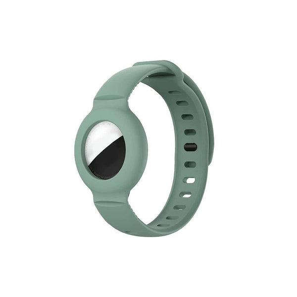 Silicone Airtag Wristband Green