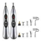 2pcs Electronic Acupuncture Pen Relief Pain Electric Massager Tools for Body Head Neck