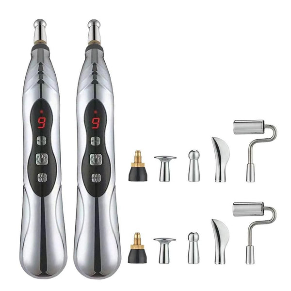 Electronic Acupuncture Pen Comfort Relaxation Electric Massager Tools (2pcs)