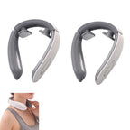2pcs Neck Massager with Heat Portable Cordless 6 Modes 9 Levels Electric Neck Massage Tool