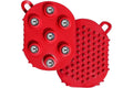 2Pcs Roller Ball Massager Glove Lymphatic Massage Muscle Release for Back-Red