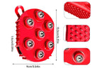 2Pcs Roller Ball Massager Glove Lymphatic Massage Muscle Release for Back-Red