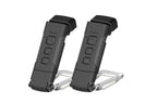 2Pcs USB Rechargeable Book Light Bookmark Lamp with 3 Colors and 5 Brightness-Black