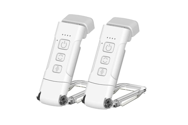 2Pcs USB Rechargeable Book Light Bookmark Lamp with 3 Colors and 5 Brightness-White