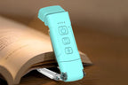 2Pcs USB Rechargeable Book Light Bookmark Lamp with 3 Colors and 5 Brightness-Blue