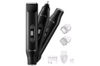 3-in-1 Electric Shaver Nose Hair Trimmer for Face Body Bikini Underarm and Legs - Black