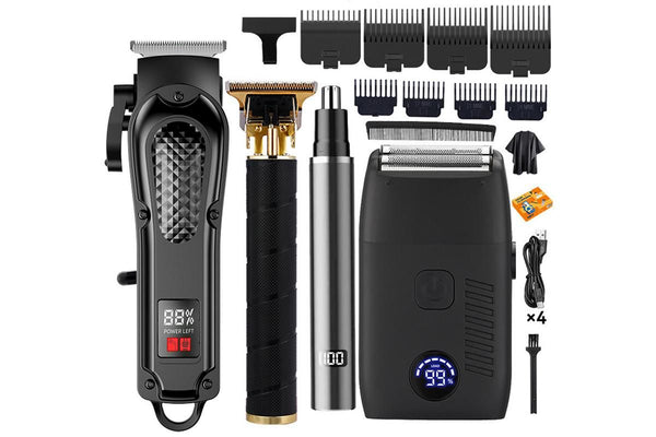 4-in-1 Electric Hair Clipper & Grooming Set