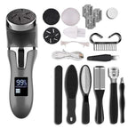 Electric Callus Remover for Feet Water-resistant 2 Speeds Pedicure Kit -Black and 12pcs kit