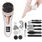 Electric Callus Remover for Feet Water-resistant 2 Speeds Pedicure Kit -White and 12pcs kit