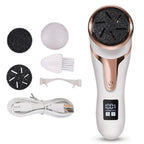 Electric Callus Remover for Feet Water-resistant 2 Speeds Pedicure Kit -White and 12pcs kit
