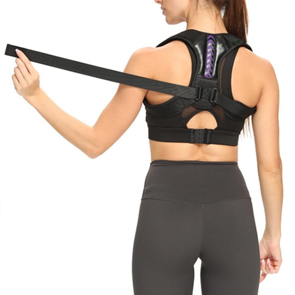 Posture Corrector Back Brace for Women and Men Adjustable Upper Shoulder Back Support Brace -Purple
