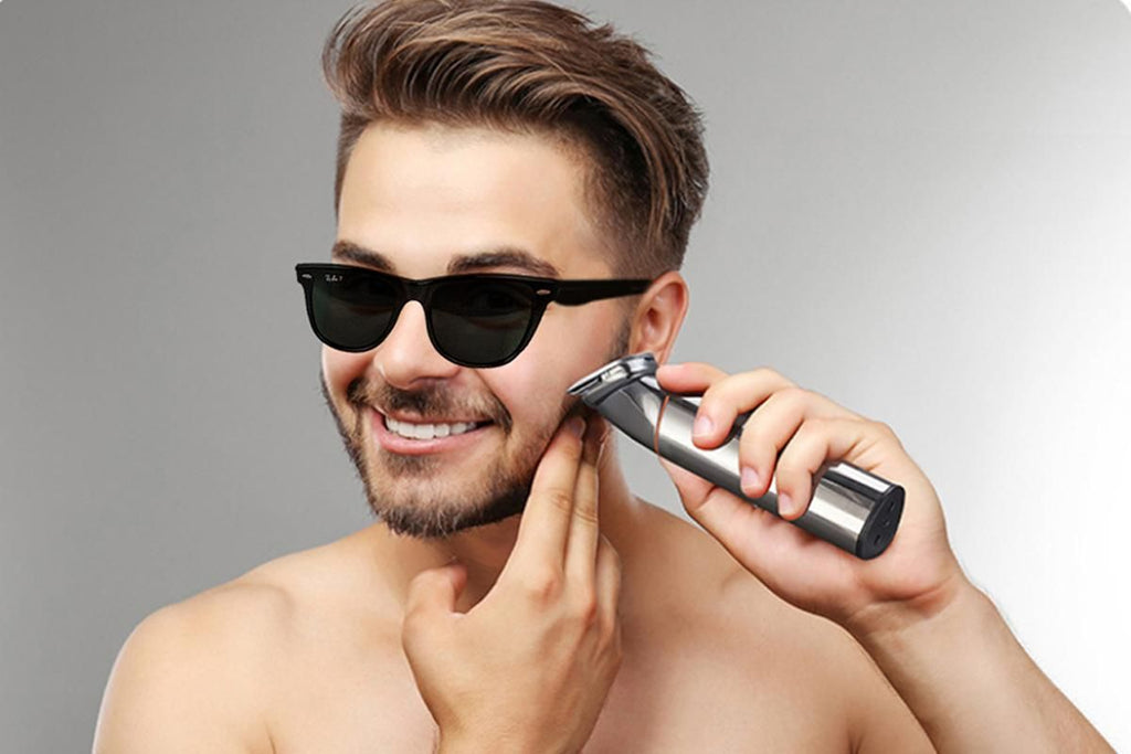 Professional Hair Clippers Trimmer Kit Washable Electric Razor Hair Trimmer For Men-Silver