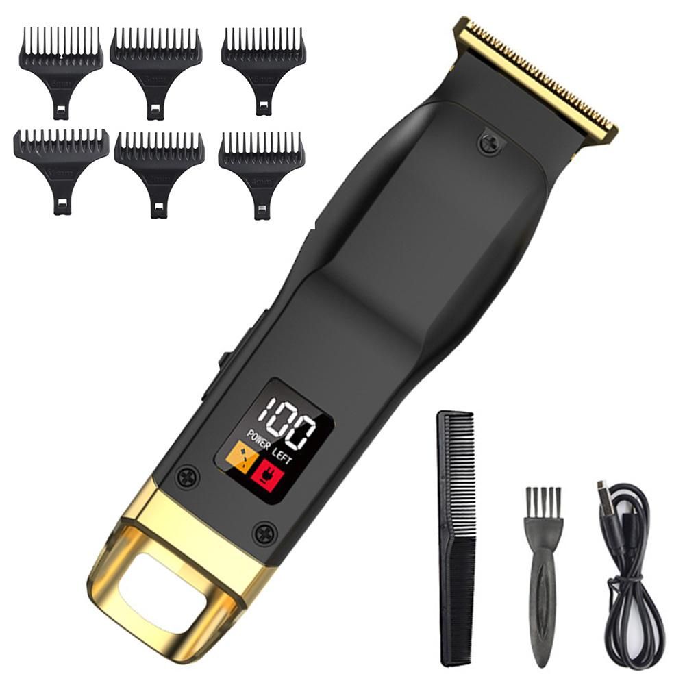 Rechargeable Men Hair Clipper Wet Dry Use for Home Dorm Barber Shop-Gold