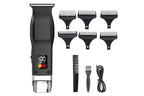 Rechargeable Men Hair Clipper Wet Dry Use for Home Dorm Barber Shop-Grey