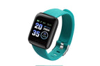 116plus Waterproof Smart Watch Sports Fitness Trackaer with Heart Rate Monitor for Men and Women-Purple