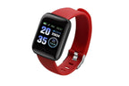 116plus Waterproof Smart Watch Sports Fitness Trackaer with Heart Rate Monitor for Men and Women-Purple