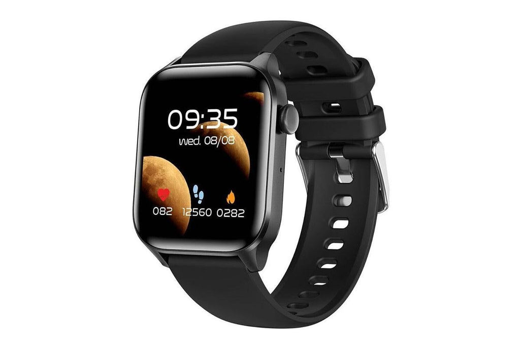 2Pcs Smart Watch Water-Resistant Smartwatch Heart Rate Fitness Tracker-Black