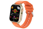 Kids Smart Watch Touch Screen Elastic Strap Smartwatch With Video Camera Pedometer-Orange