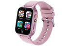 Kids Smart Watch Touch Screen Elastic Strap Smartwatch With Video Camera Pedometer-Pink