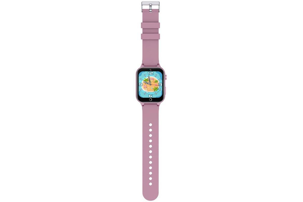 Kids Smart Watch Touch Screen Elastic Strap Smartwatch With Video Camera Pedometer-Pink
