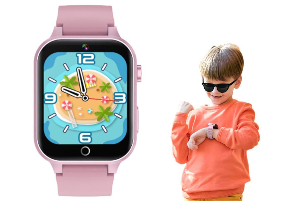 Kids Smart Watch Touch Screen Elastic Strap Smartwatch With Video Camera Pedometer-Blue