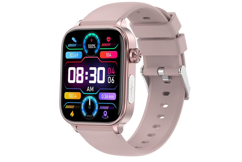 Smart Watch 1.96-Inch ECG Fitness Tracker with Heart Rate Blood Oxygen Blood Glucose Uric Acid and Blood Lipid 100 Sports Modes Activity Tracker-Black