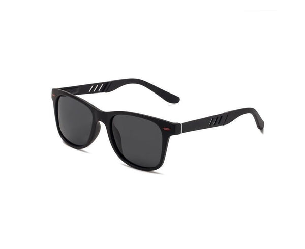 New Fashion Men Women Polarized Sunglasses Aluminum Magnesium Sring Hinged Legs TAC Lens TR Frame Driving Shades - Black Grey