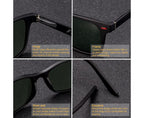 New Fashion Men Women Polarized Sunglasses Aluminum Magnesium Sring Hinged Legs TAC Lens TR Frame Driving Shades - Black Grey