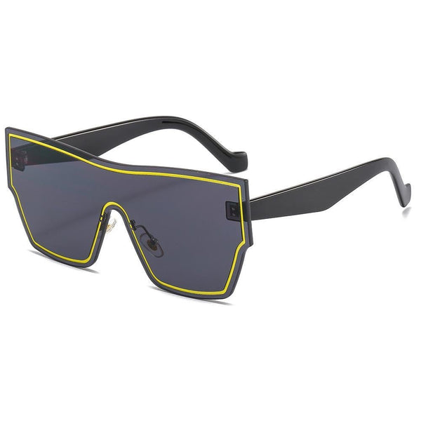 New Fashion One-piece Sunglasses Women Classic Big Frame Retro Punk Style Glasses Men's Sunscreen Eyeglasses Eyewear UV400