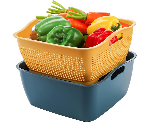 Kitchen Strainer Set - Double-Layer Plastic - Detachable