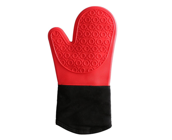 1Pc Heat-insulated Glove Non-slip Silicone - Red