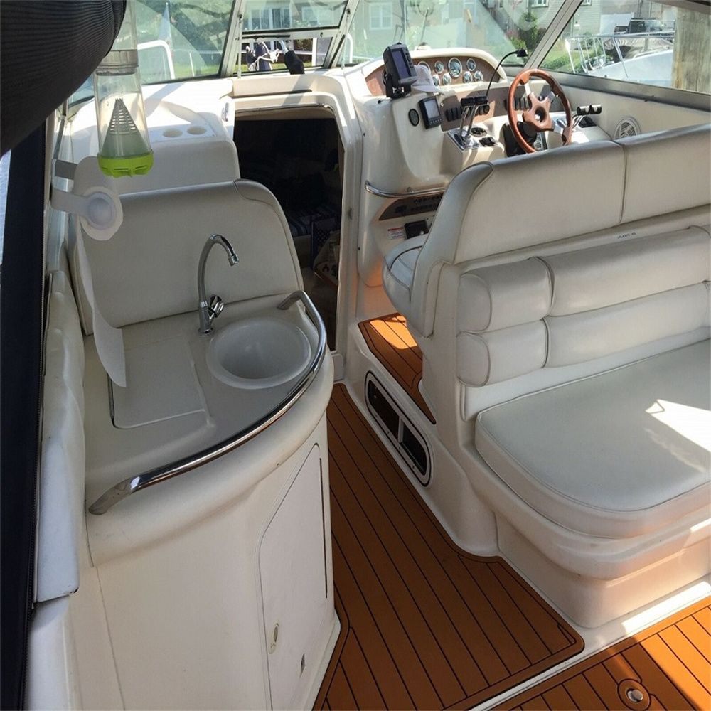 1995-1999 Sea Ray Sundancer 330 Swim Platform Cockpit Pad Boat EVA Foam Faux Teak Floor SeaDek MarineMat Gatorstep Style Self Adhesive