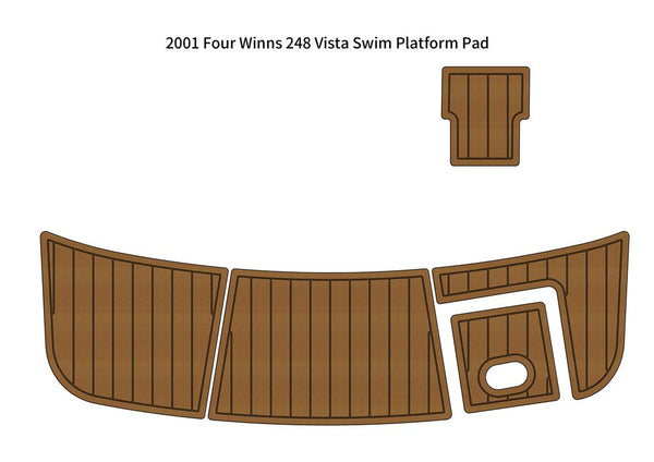 2001 Four Winns 248 Vista Swim Platform Boat EVA Faux Foam Teak Deck