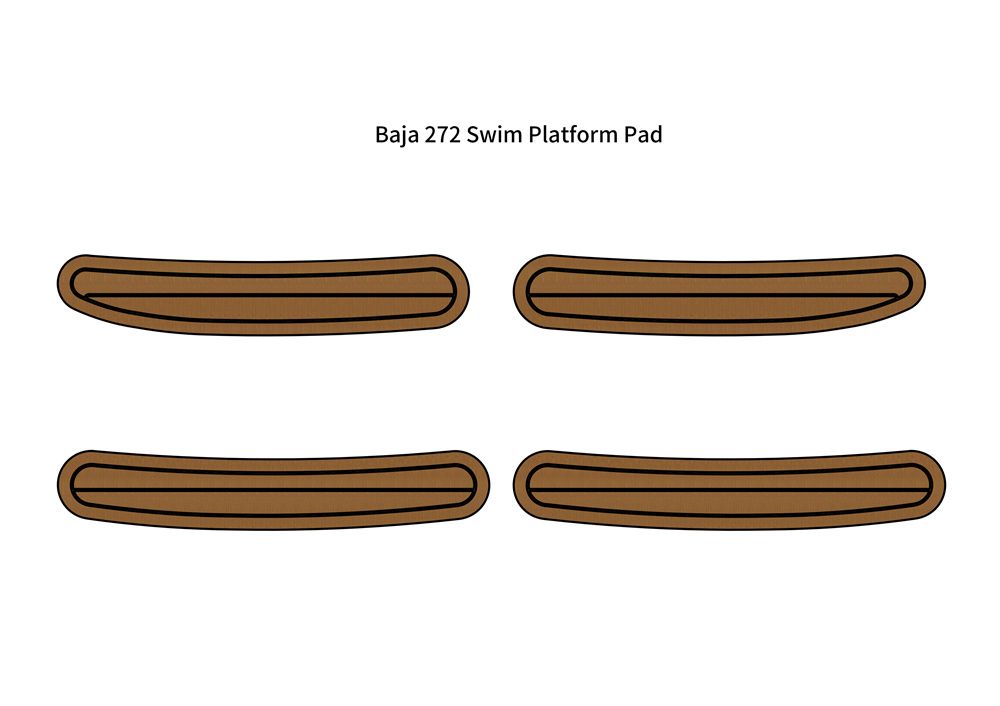 Baja 272 Swim Platform Step Pad Boat EVA Foam Faux Teak Deck Floor Mat Flooring SeaDek MarineMat Gatorstep Style Self Adhesive