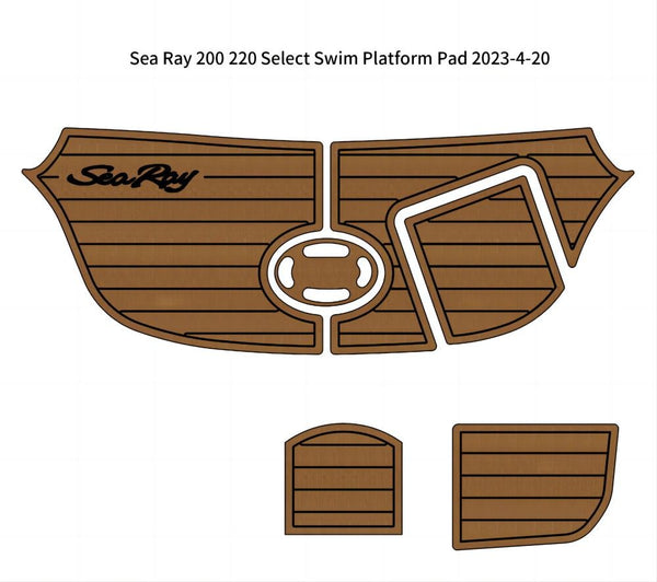 Sea Ray 200/220 Select Swim Platform Pad Boat EVA Foam Faux Teak Deck